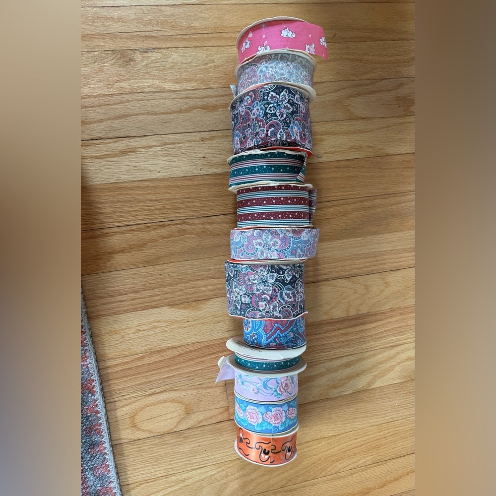 Lot of 12 vintage craft ribbons